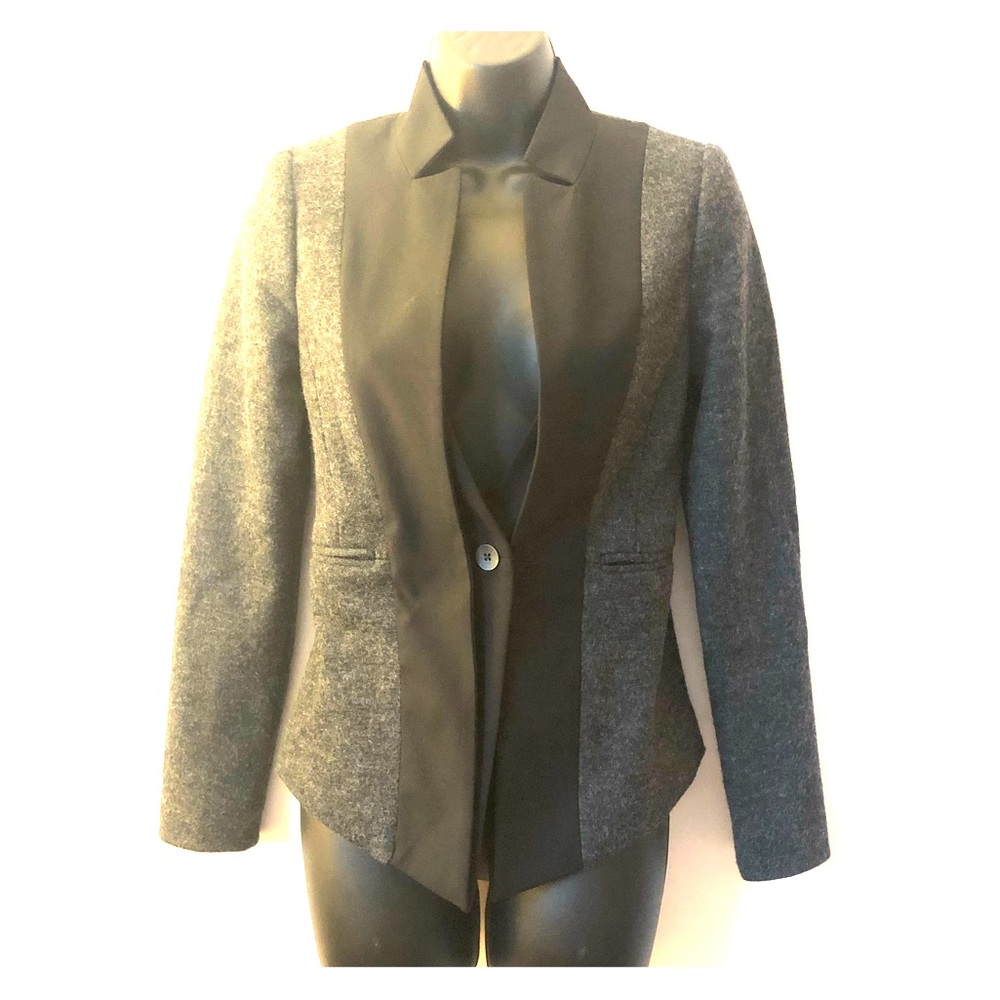 Elevenses (Anthropologie) Grey Wool Blazer